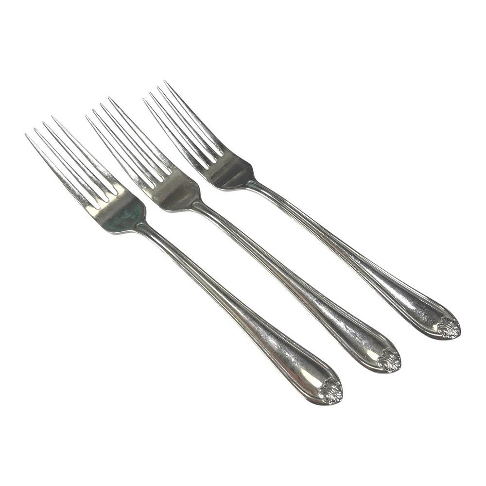 Lenox Silver Dinner Forks 18/8 Stainless Set of 3 Classic Unknown Pattern